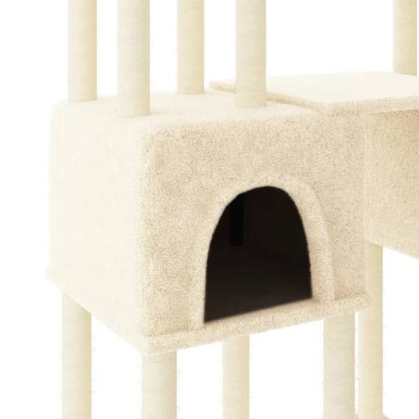 Maison Exclusive - Kattekradse med sisal i creme 199 cm Grädde