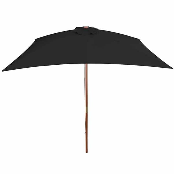 Maison Exclusive - Haveparasol med sort træmast 200x300 cm