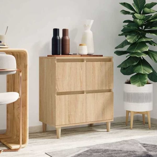 Maison Exclusive - Buffé Ek sonoma 60x35x70 cm Ingenjörsträ
