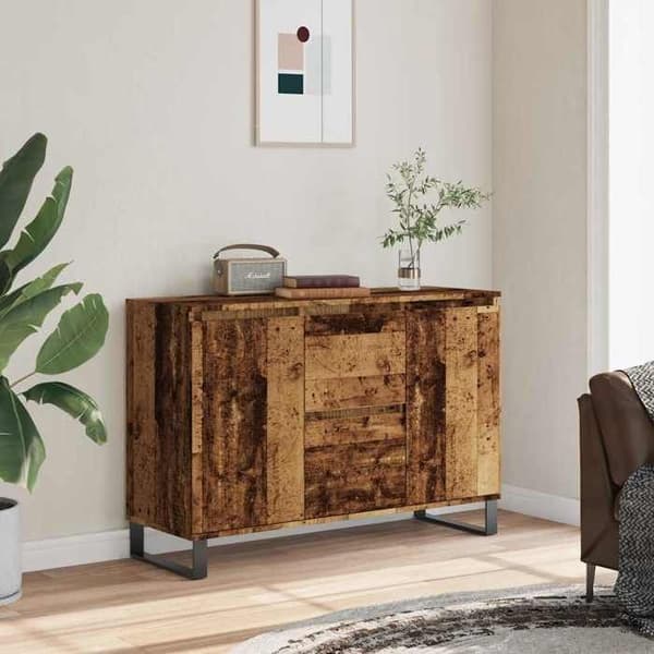 Maison Exclusive - Buffé gammalt trä 101,5x35x70 cm ingenjörsträ