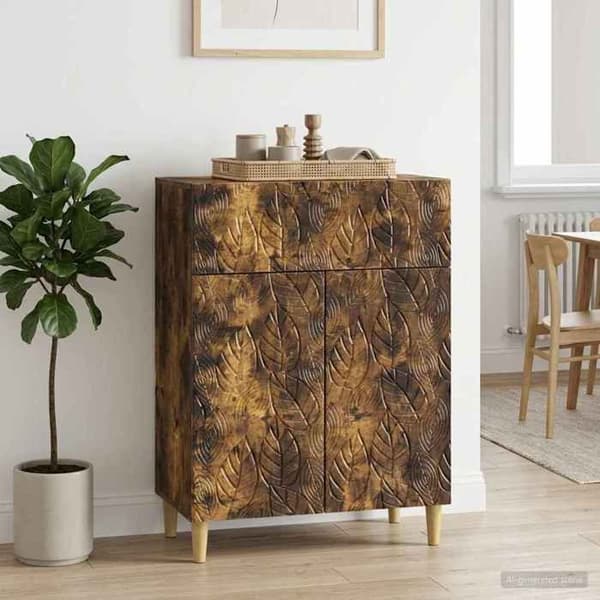 Maison Exclusive - Buffet Røget Eg 66 x 34,5 x 90 cm Ingeniørtræ