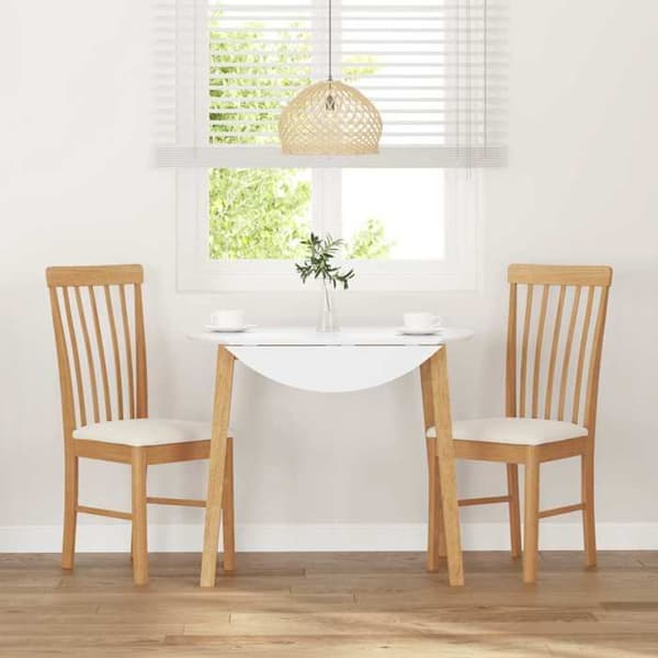 Maison Exclusive - Spisestole med puder 2 stk massiv gummitræ