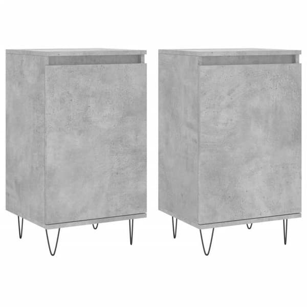 Maison Exclusive - Buffet 2 stk grå beton 40x35x70 cm ingeniørtræ