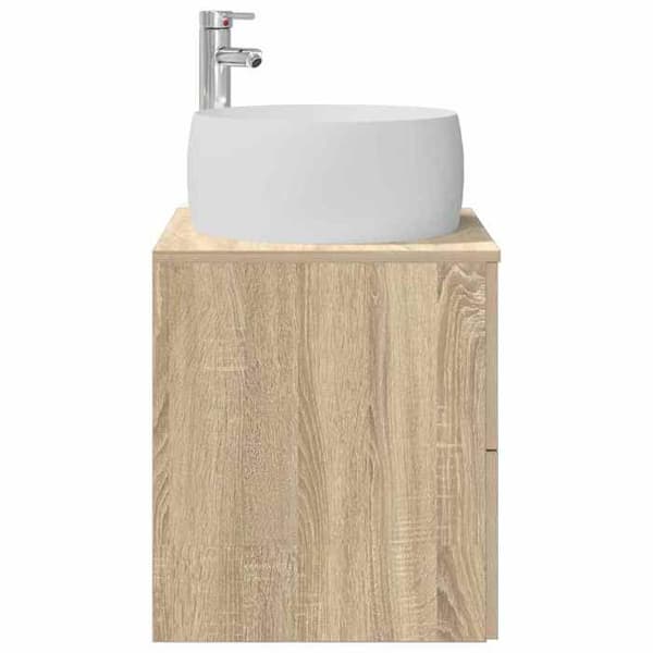 Maison Exclusive - Vægmonteret håndvask vanity Egetræ Sonoma 49,5 x 44,5 x 66 cm