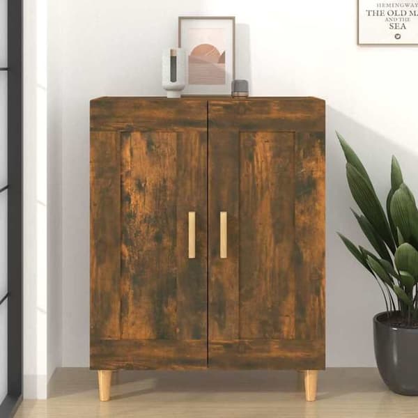 Maison Exclusive - Buffet Røget Eg 69,5x34x90 cm Ingeniørtræ