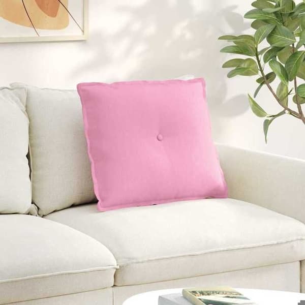Rygpude - MAISON EXCLUSIVE - 60 x 19 x 50 cm - Rosa - Polyesterfyld - Lynlås Ros