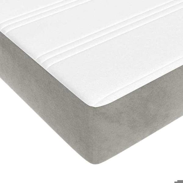 Maison Exclusive - Madras med pocketfjedre, medium fasthed, lys grå 180x200x20 cm