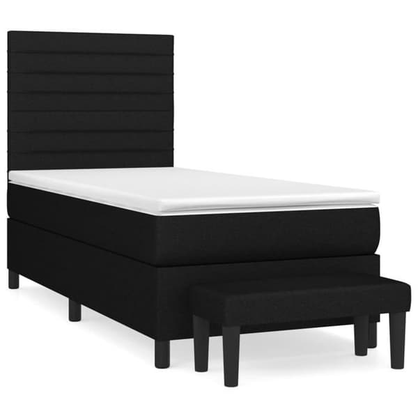 Maison Exclusive - Sängyn levylaitteisto ja musta patja 80x200 cm Kangas