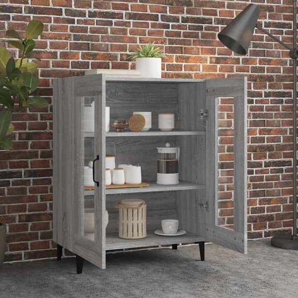 Maison Exclusive - Buffé Sonoma Grå 69,5x34x90 cm Ingenjörsträ