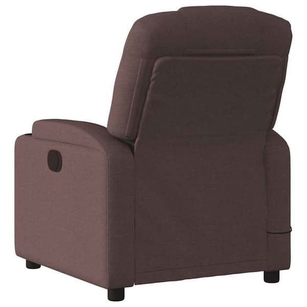 Maison Exclusive - Mørkebrun massage stol med vippefunktion i stof