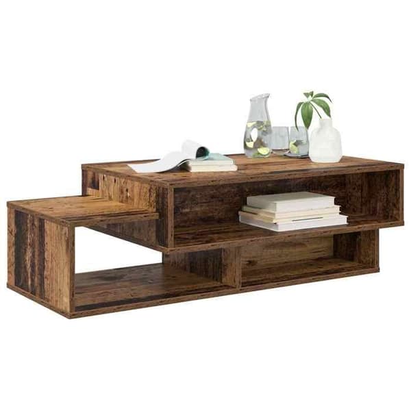 Bord - EKSKLUSIV HUS - 105 x 50 x 32,5 cm - Ingeniørtræ - Rektangulær - Opbevaringshylder