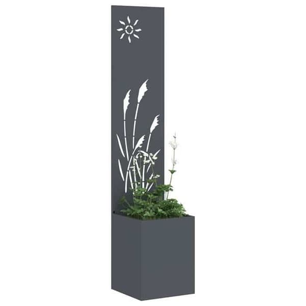 Havemur - EKSKLUSIV HUS - 32x32x150 cm - Robust stål - Mat finish - Velegnet til udendørs brug antracit