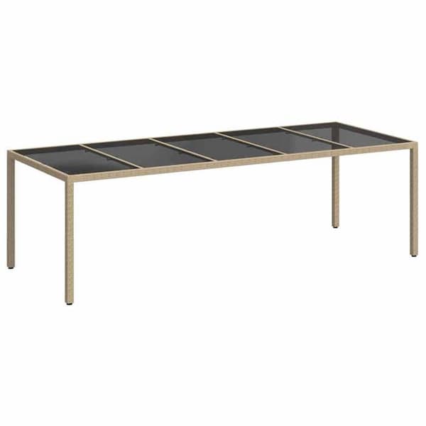 Maison Exclusive - Beige trädgårdsbord i polyrotting beige