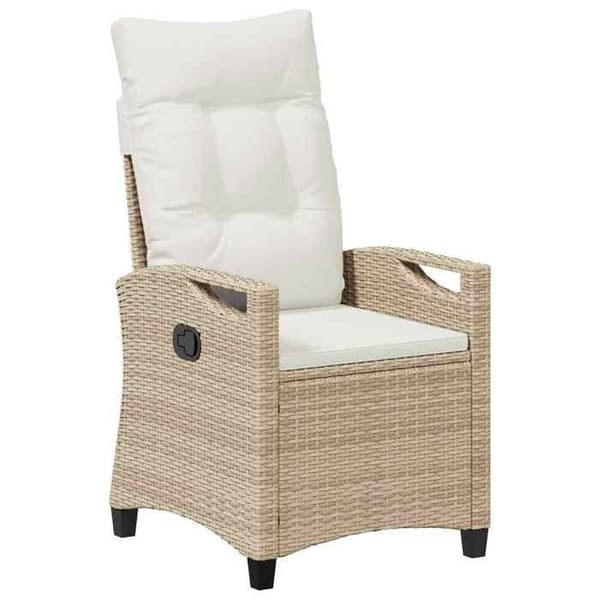 Maison Exclusive - Trädgårdsstol 2 st Beige och krämfärgad Stål och Polyester Beige och kräm
