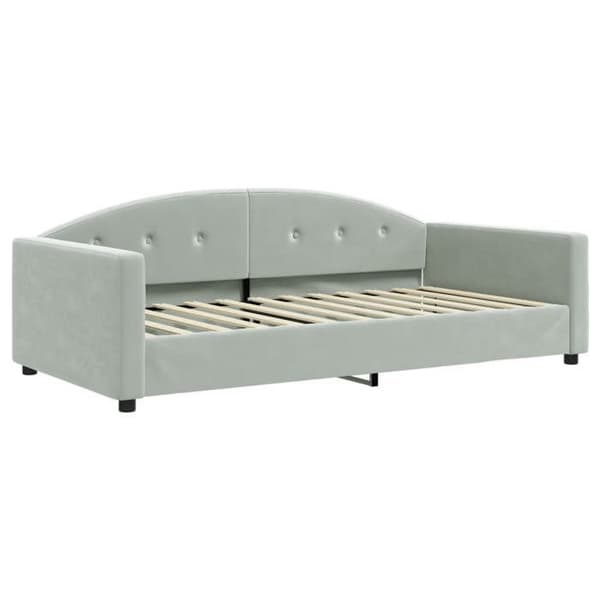 Maison Exclusive - Dagbädd med ljusgrå madrass 100x200 cm sammet