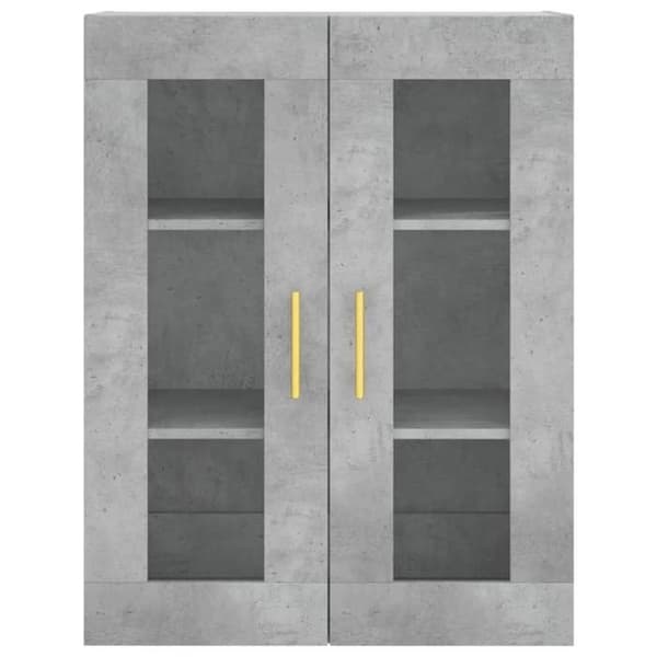 Maison Exclusive - Buffé hög Grå betong 69,5x34x180 cm Ingenjörsträ