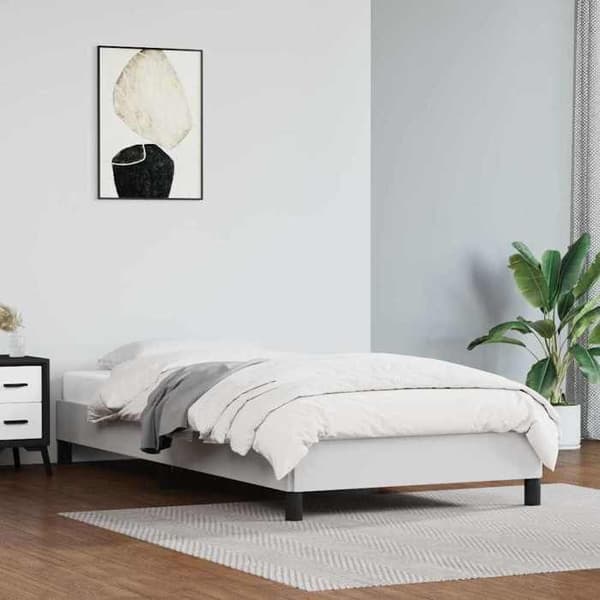 Maison Exclusive - Sengestel uden madras hvid 80x200 cm kunstlæder
