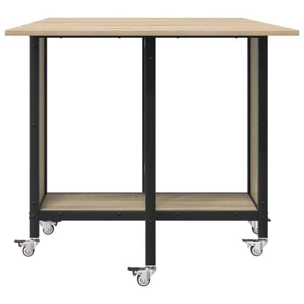 Maison Exclusive - Fällbord med hjul 130 x 80 x 76,5 cm