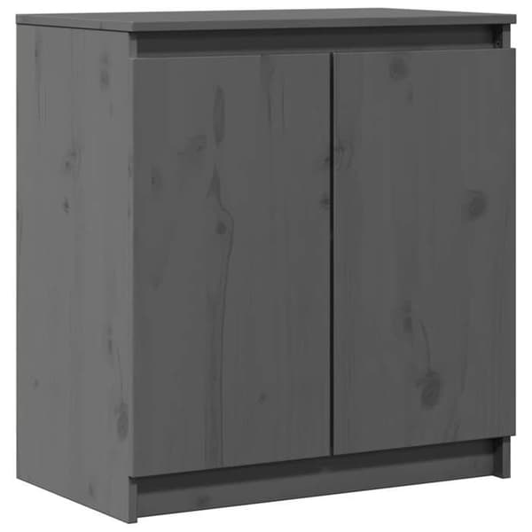 Maison Exclusive - Sidearmatur grå 60x36x65 cm massiv fyrretræ grå