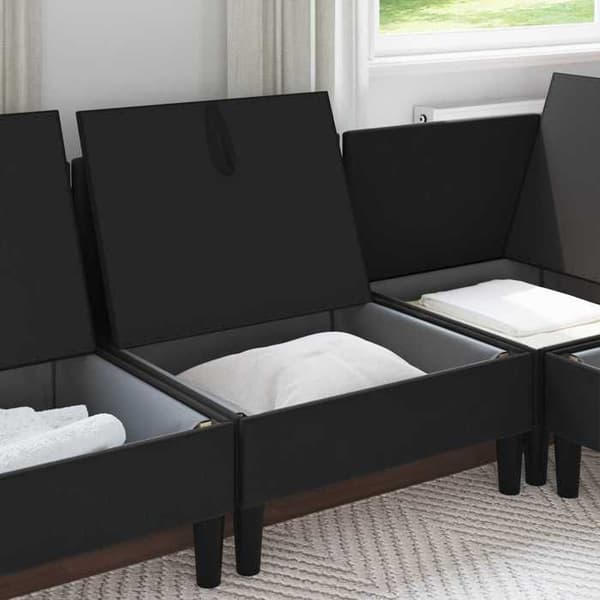Maison Exclusive - Central sofa med opbevaring i sort velour