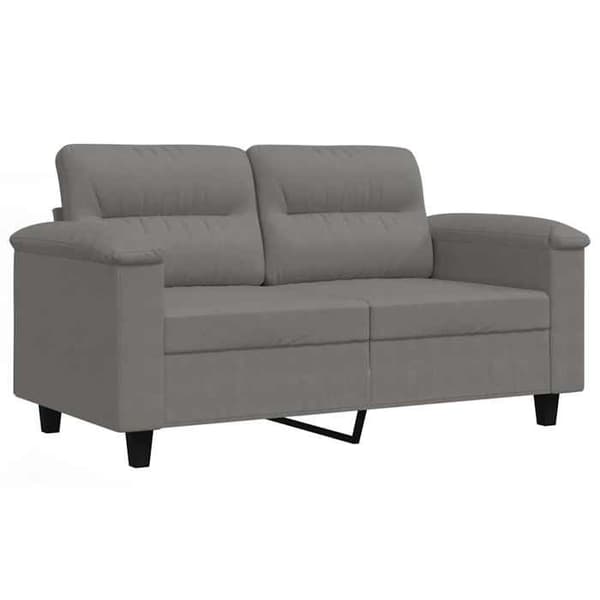 Maison Exclusive - Soffa 2-sits Grå mörk 120 cm Mikrofiber