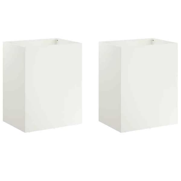 Maison Exclusive - Trädgårdskrukor 2 st Vit 40 x 30 x 50 cm