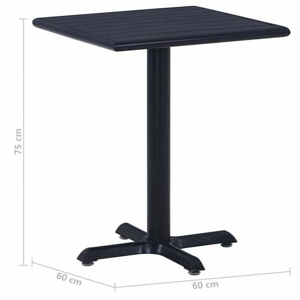 Maison Exclusive - Havebord Sort 60x60x75 cm Svart