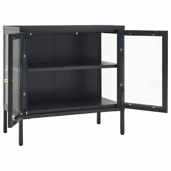 Maison Exclusive - Buffé Anthracite 70x35x70 cm Stål och glas