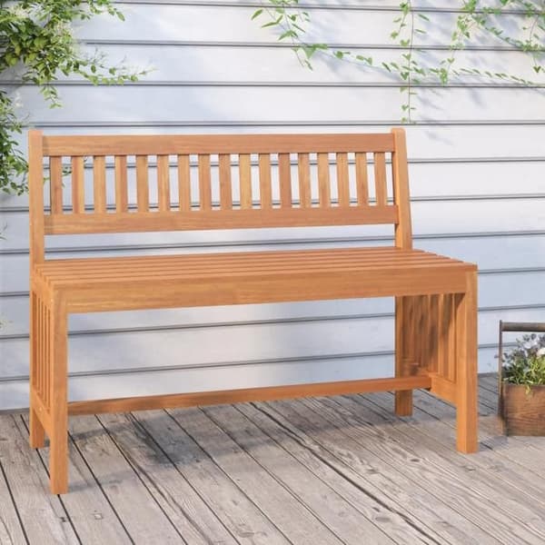Maison Exclusive - Bänk för trädgård 110 cm massiv eucalyptus