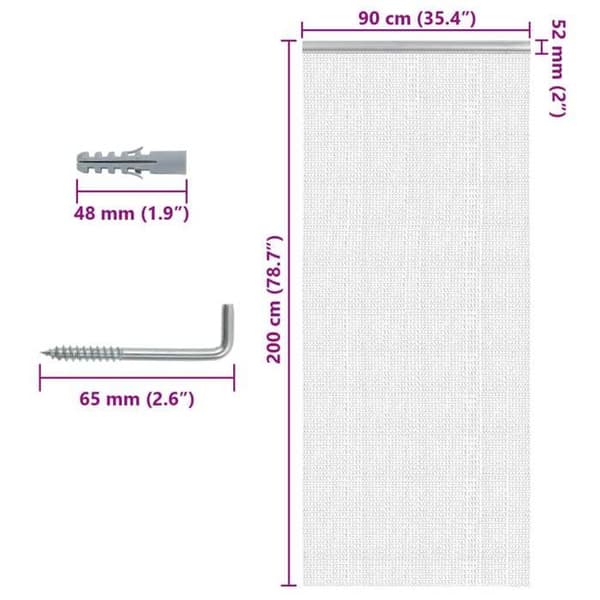 Maison Exclusive - Dørmyggenet med kæde 90x200 cm aluminium