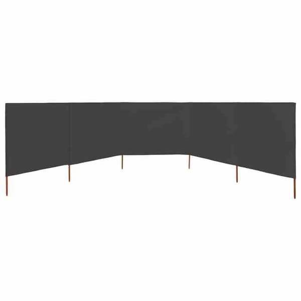 Maison Exclusive - Skärm 5 paneler Tyg 600 x 80 cm Antracit
