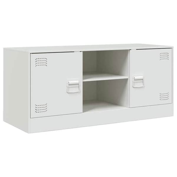 Maison Exclusive - TV-möbel vit 99x39x44 cm stål