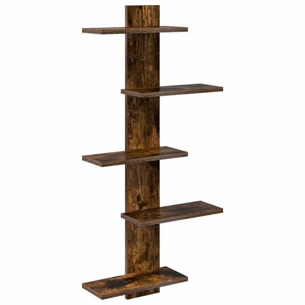 Maison Exclusive - Flydende Væghylde Røget Eg 48,5 x 15 x 101 cm