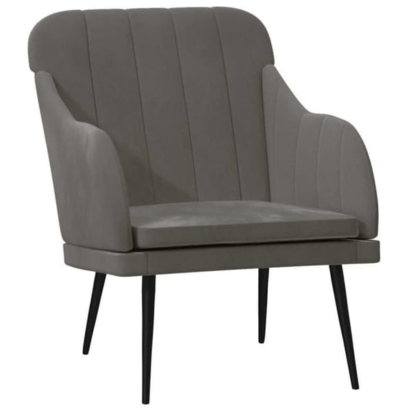 Maison Exclusive - Mörkgrå Fåtölj 63x76x80 cm Sammet