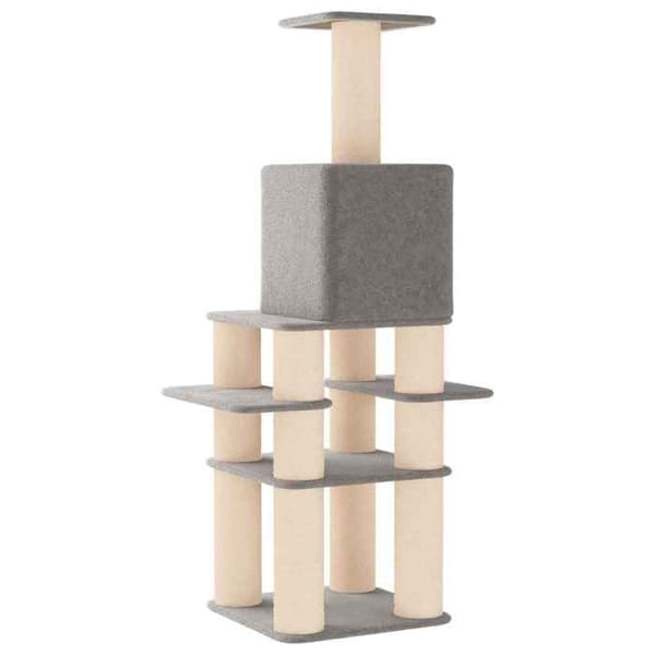 Maison Exclusive - Kattträd med sisal klöspinnar Ljusgrå 180 cm
