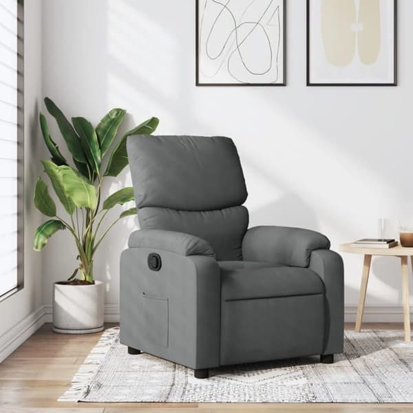 Maison Exclusive - Tummanharmaa kangasnojatuoli mörkgrå