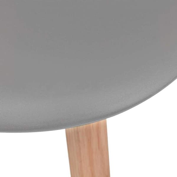 Ruokatuolit - MAISON EXCLUSIVE - 6 kappaletta - Harmaa - Ergonominen istuin - Massiivipuujalat Grå