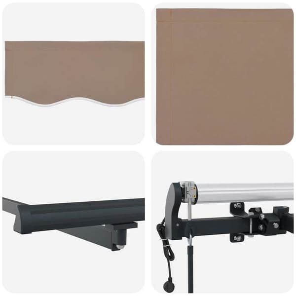Maison Exclusive - Elektrisk markis med LED och sensor 6 x 3 m Taupe Mol