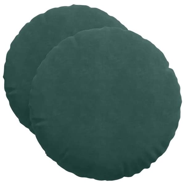 Sittkudde - EXKLUSIVT HEM - Modern - Mörkgrön sammet - Ø50 x 19 cm - Set om 2 Mörkgrön