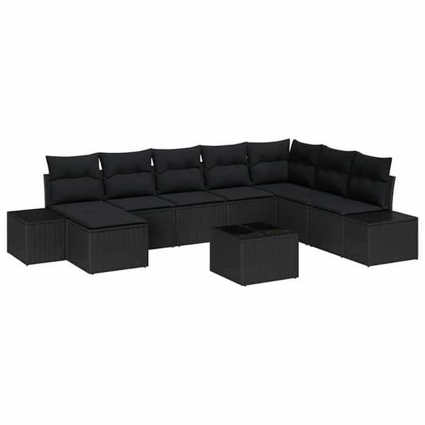 Trädgårdsoffa - EXKLUSIVT HUS - Modulsoffa - Poly rattan - Pulverlackerad stålram - Avtagbara kuddar