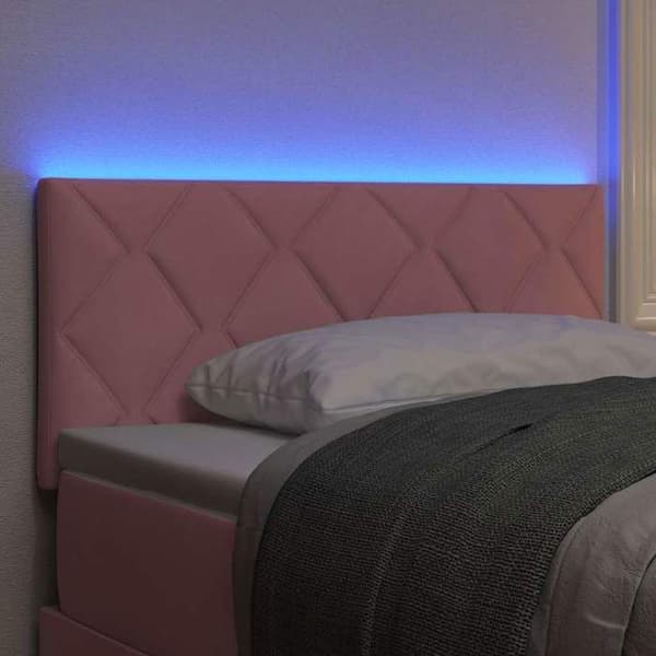 Maison Exclusive - LED Hovedgærde Rose 100 cm Velour Ros