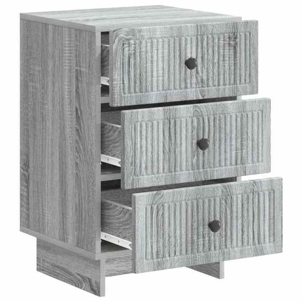 Maison Exclusive - Nattduksbord med låda Sonoma grå 43 x 41 x 66,5 cm