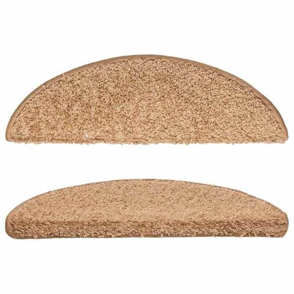 Maison Exclusive - Trappe tæppe 15 dele 56 x 17 x 3 cm Beige Halvmåne beige