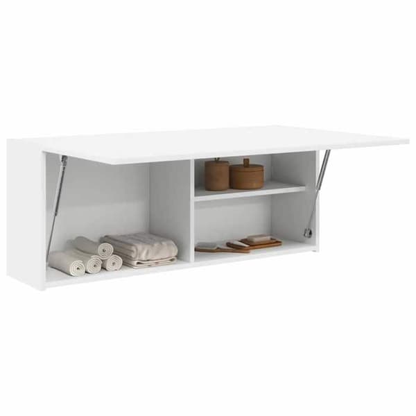 Maison Exclusive - Väggmonterad badrumsskåp vit 100x25x40 cm ingenjörsträ Vit