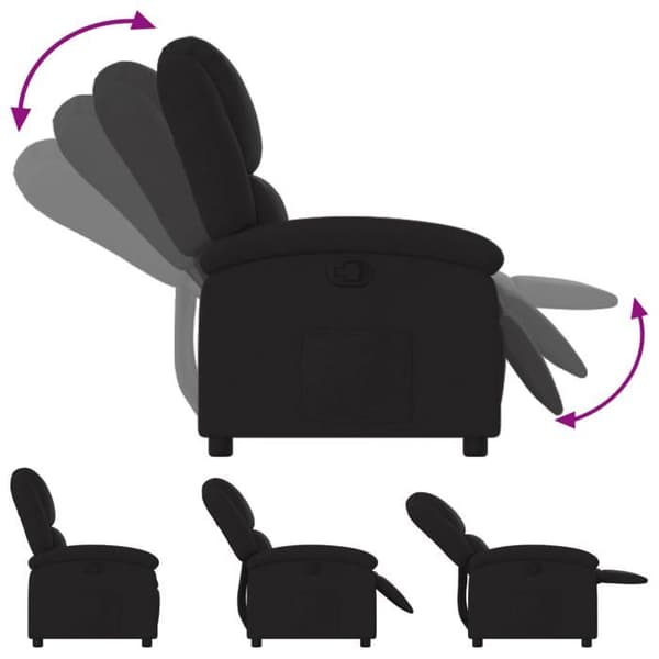 Maison Exclusive - Svart Tyg Reclinerfåtölj