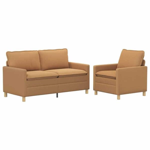 Maison Exclusive - Set med 2 soffor Beige Tyg