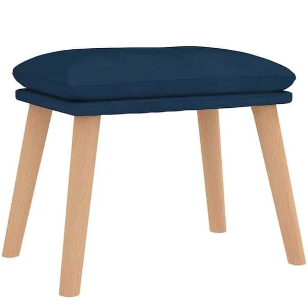 Maison Exclusive - Afslapningsstol med skammel Blå Velour