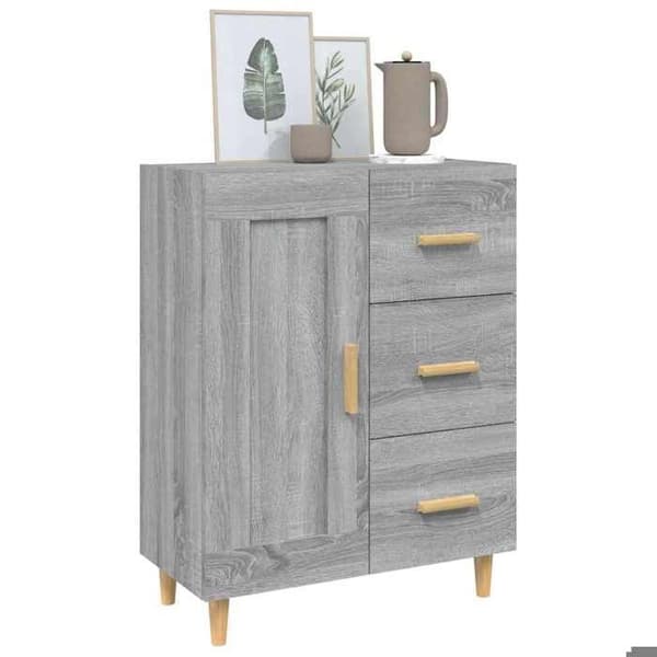 Maison Exclusive - Buffé Sonoma grå 69,5x34x90 cm Ingenjörsträ Grå