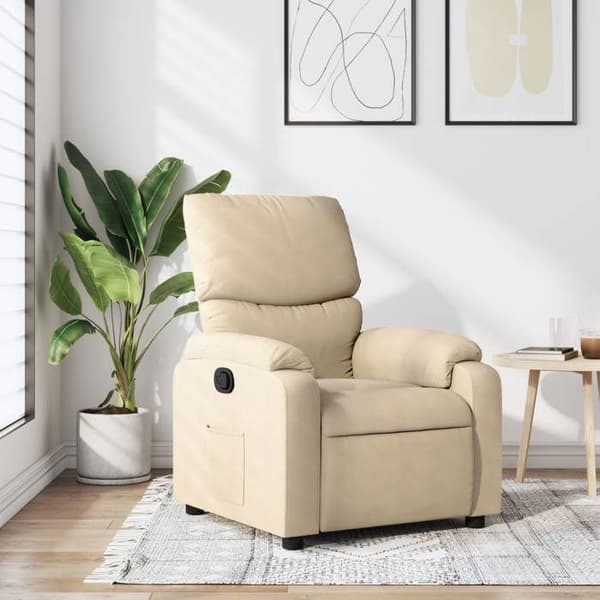 Maison Exclusive - Recliner i krämfärgad tyg Grädde