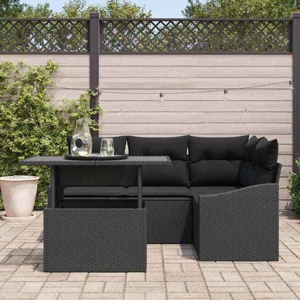 Maison Exclusive - Sæt af 5 pc have-sofa i sort